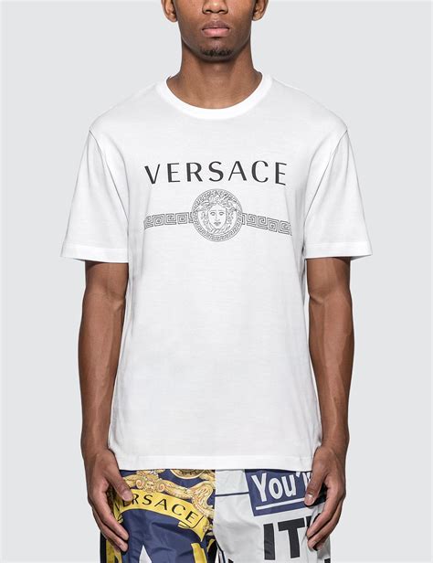 versace t-shirt mens|versace collection men shirt white.